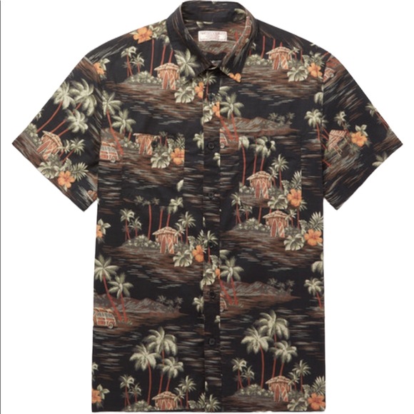 Wallace & Barnes Tropical Print Button Down Shirt - Picture 1 of 8